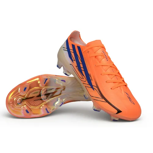 Chuteira Campo Adidas F50 Hyperfast FG Laranja e Azul