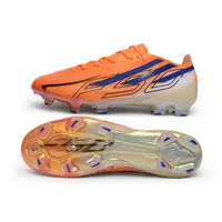 Chuteira Campo Adidas F50 Hyperfast FG Laranja e Azul - imagem 7