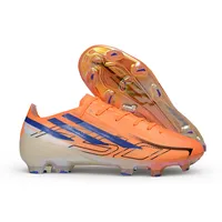 Chuteira Campo Adidas F50 Hyperfast FG Laranja e Azul - imagem 6