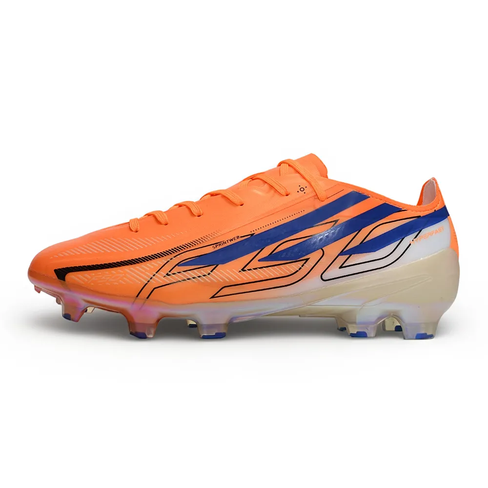 Chuteira Campo Adidas F50 Hyperfast FG Laranja e Azul