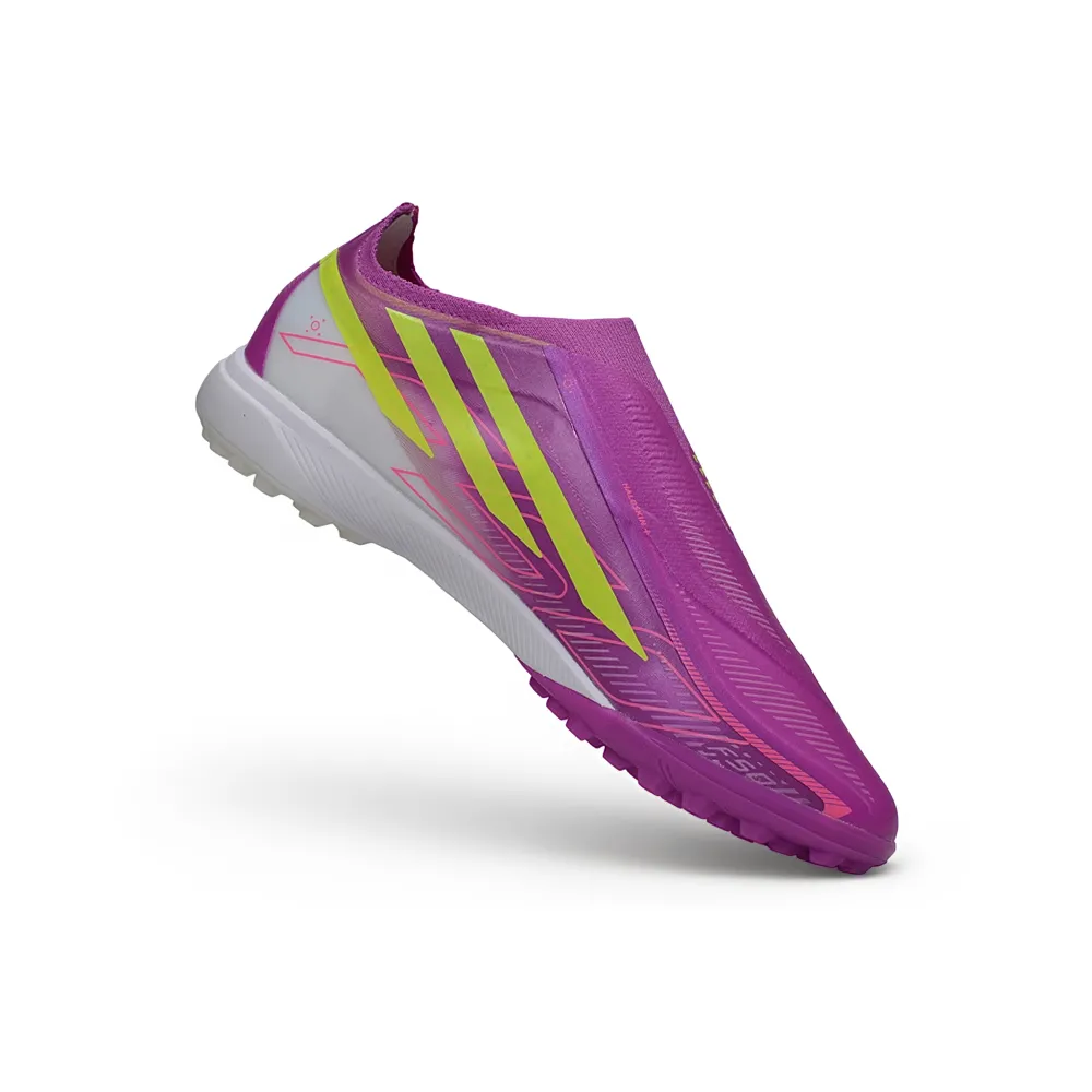Chuteira Society Adidas F50 LL Hyperfast TF Roxo e Verde