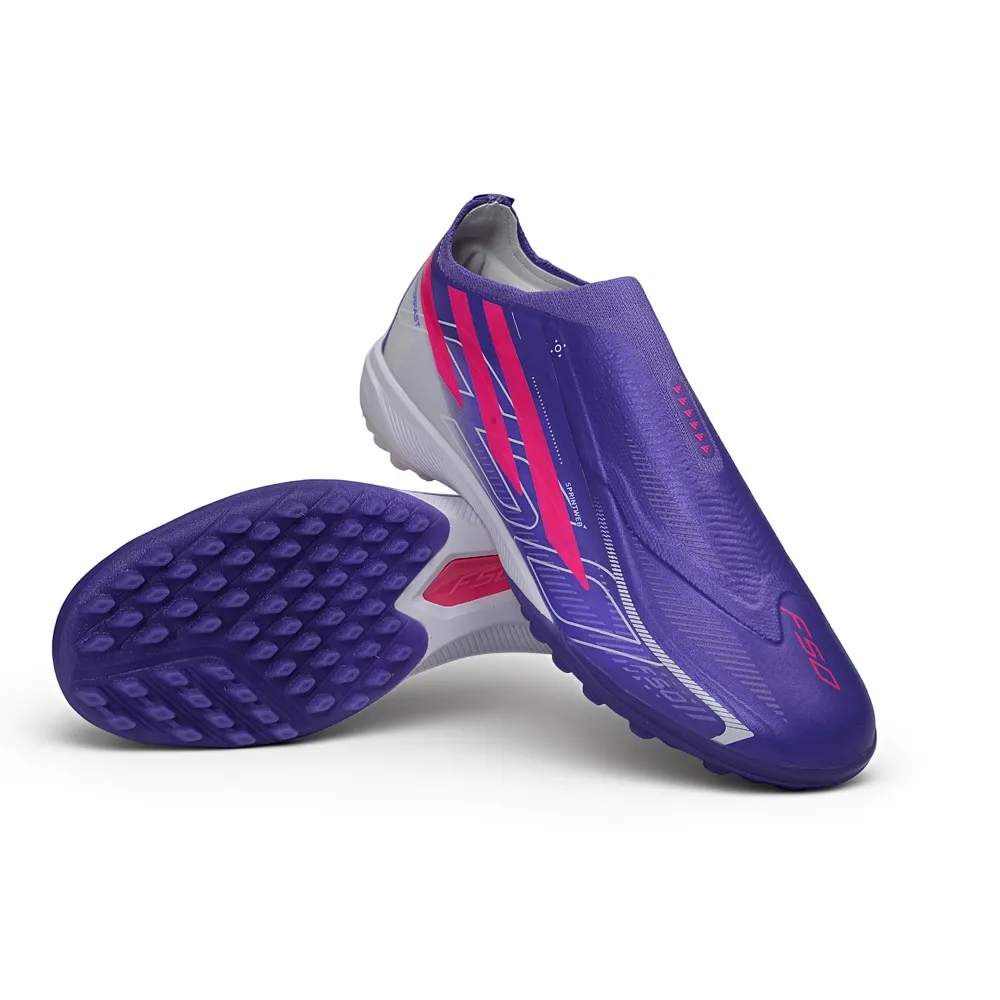 Chuteira Society Adidas F50 LL Hyperfast TF Roxo e Rosa
