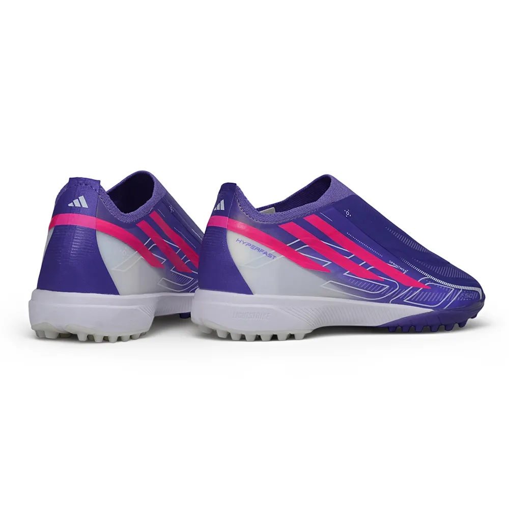 Chuteira Society Adidas F50 LL Hyperfast TF Roxo e Rosa