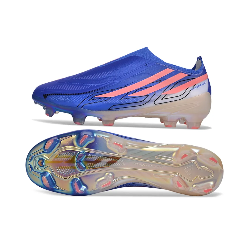 Chuteira Campo Adidas F50 LL Hyperfast FG Azul e Rosa