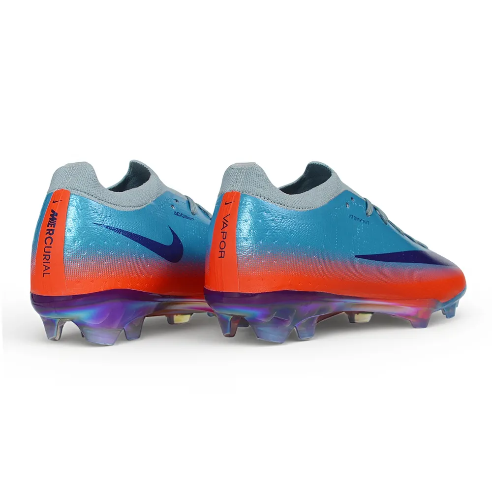 Chuteira Campo Nike Mercurial Vapor 17 Elite FG Azul e Laranja