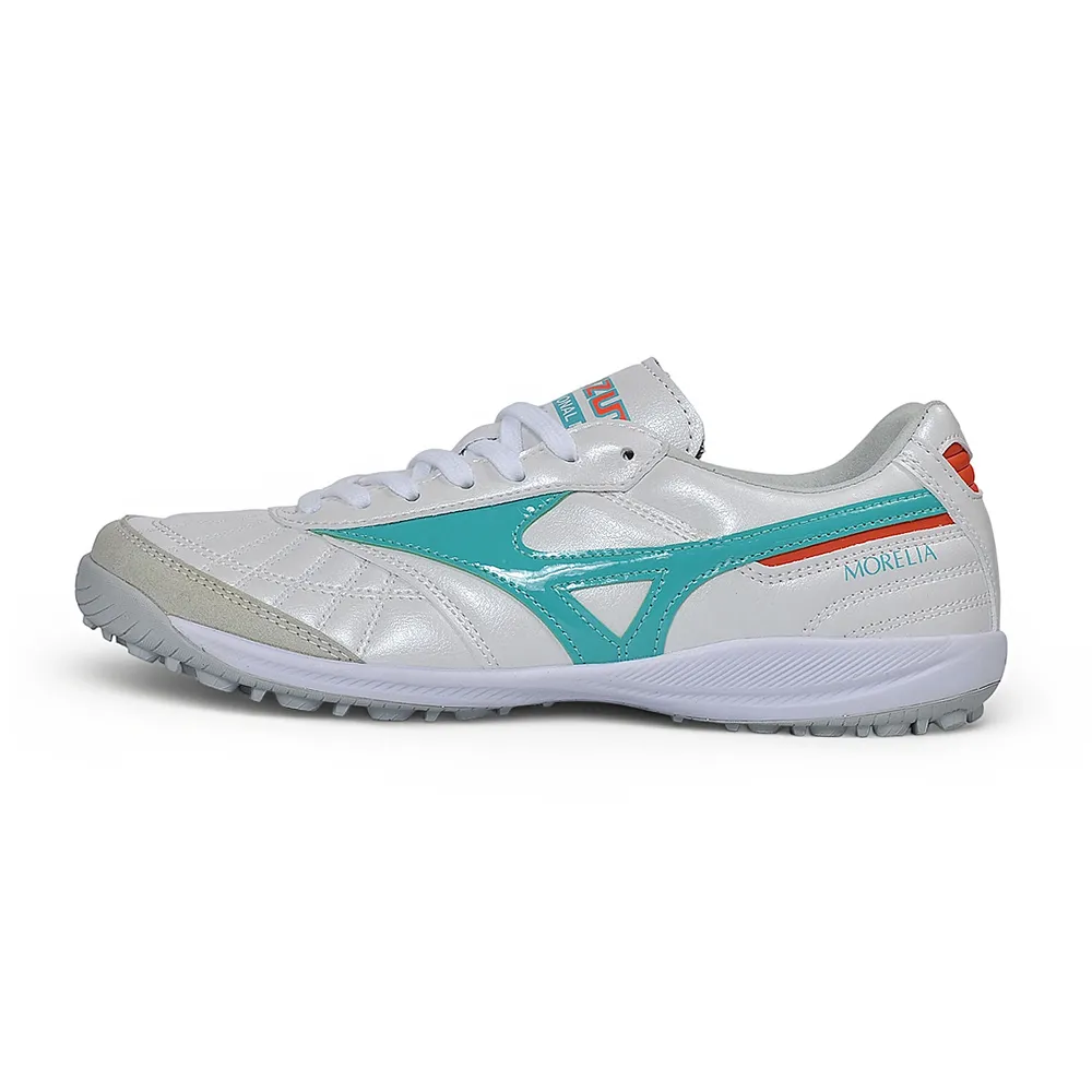 Chuteira Society Mizuno Morelia Sala Japan TF Branco e Azul