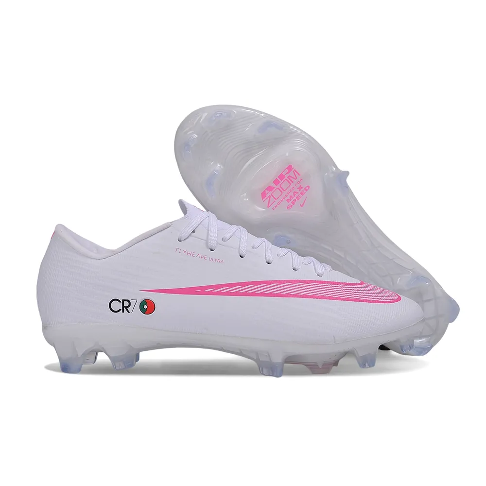 Chuteira Campo Nike Air Zoom Mercurial Superfly 11 Elite FG Branco e Rosa