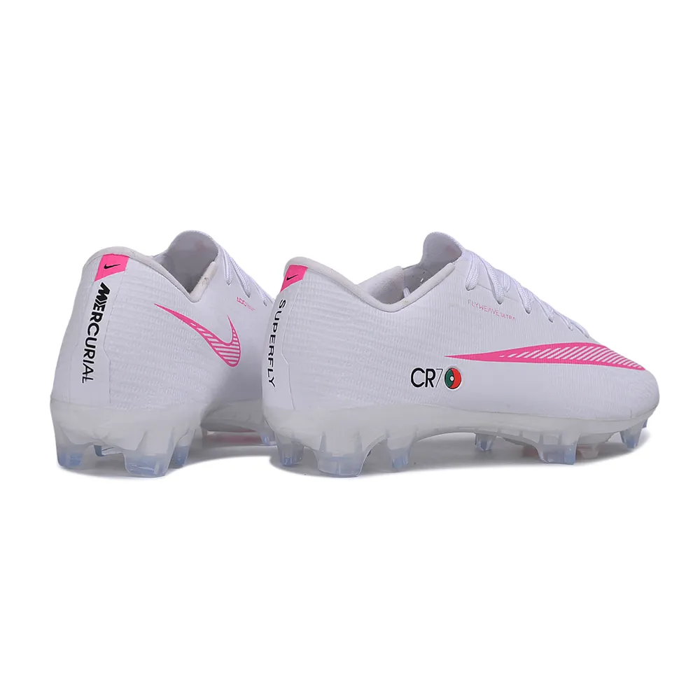 Chuteira Campo Nike Air Zoom Mercurial Superfly 11 Elite FG Branco e Rosa