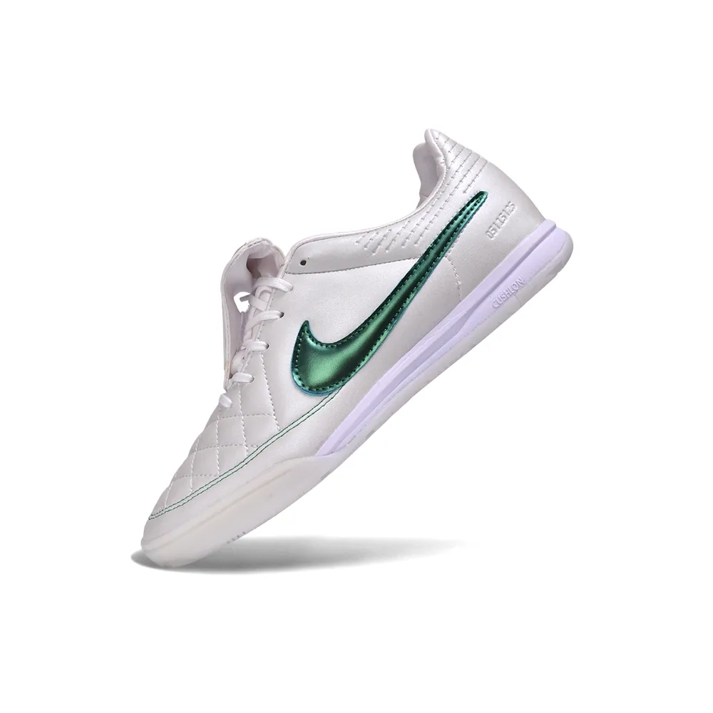 Chuteira Futsal Nike Tiempo IC Ronaldinho Branco e Verde