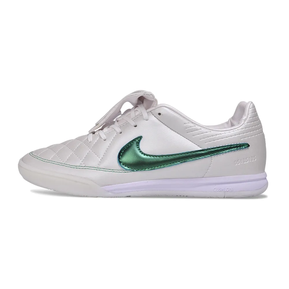 Chuteira Futsal Nike Tiempo IC Ronaldinho Branco e Verde