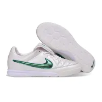 Chuteira Futsal Nike Tiempo IC Ronaldinho Branco e Verde - imagem 4