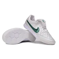 Chuteira Futsal Nike Tiempo IC Ronaldinho Branco e Verde - imagem 5