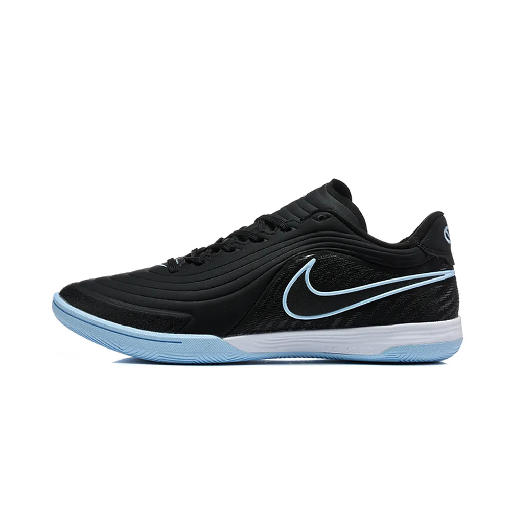 Chuteira Futsal Nike Tiempo React Gato IC Preto e Azul