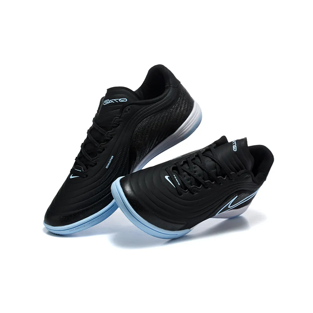 Chuteira Futsal Nike Tiempo React Gato IC Preto e Azul