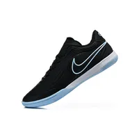 Chuteira Futsal Nike Tiempo React Gato IC Preto e Azul - imagem 9
