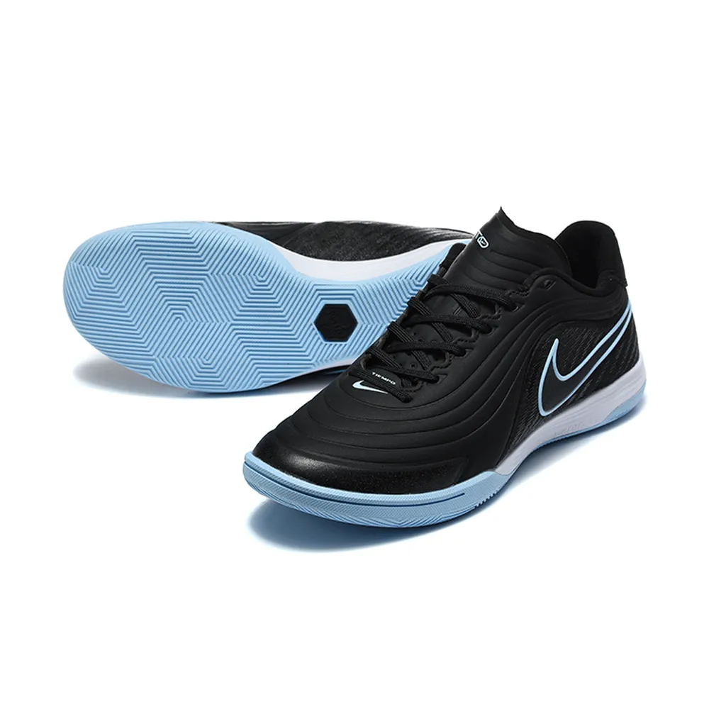 Chuteira Futsal Nike Tiempo React Gato IC Preto e Azul