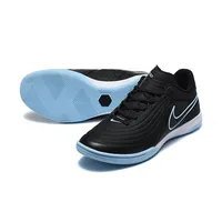 Chuteira Futsal Nike Tiempo React Gato IC Preto e Azul - imagem 6