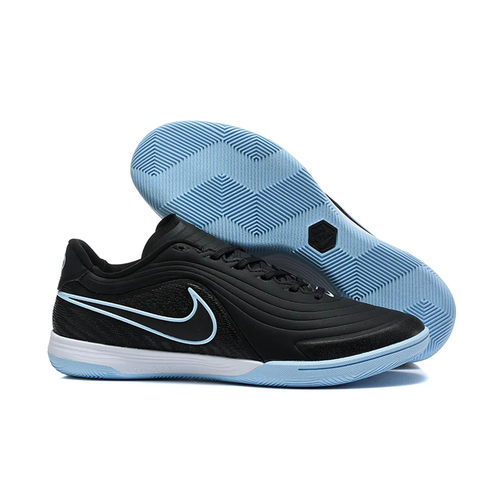 Chuteira Futsal Nike Tiempo React Gato IC Preto e Azul