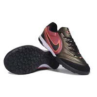 Chuteira Society Nike Tiempo Ligera Pro TF Preto e Vermelho - imagem 4
