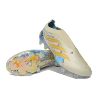 Chuteira Campo Adidas Predator LL 26 Elite FG Bege, Azul e Dourado - imagem 2