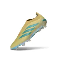 Chuteira Campo Adidas Predator LL 26 Elite FG Bege e Azul - imagem 3