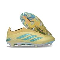 Chuteira Campo Adidas Predator LL 26 Elite FG Bege e Azul - imagem 6