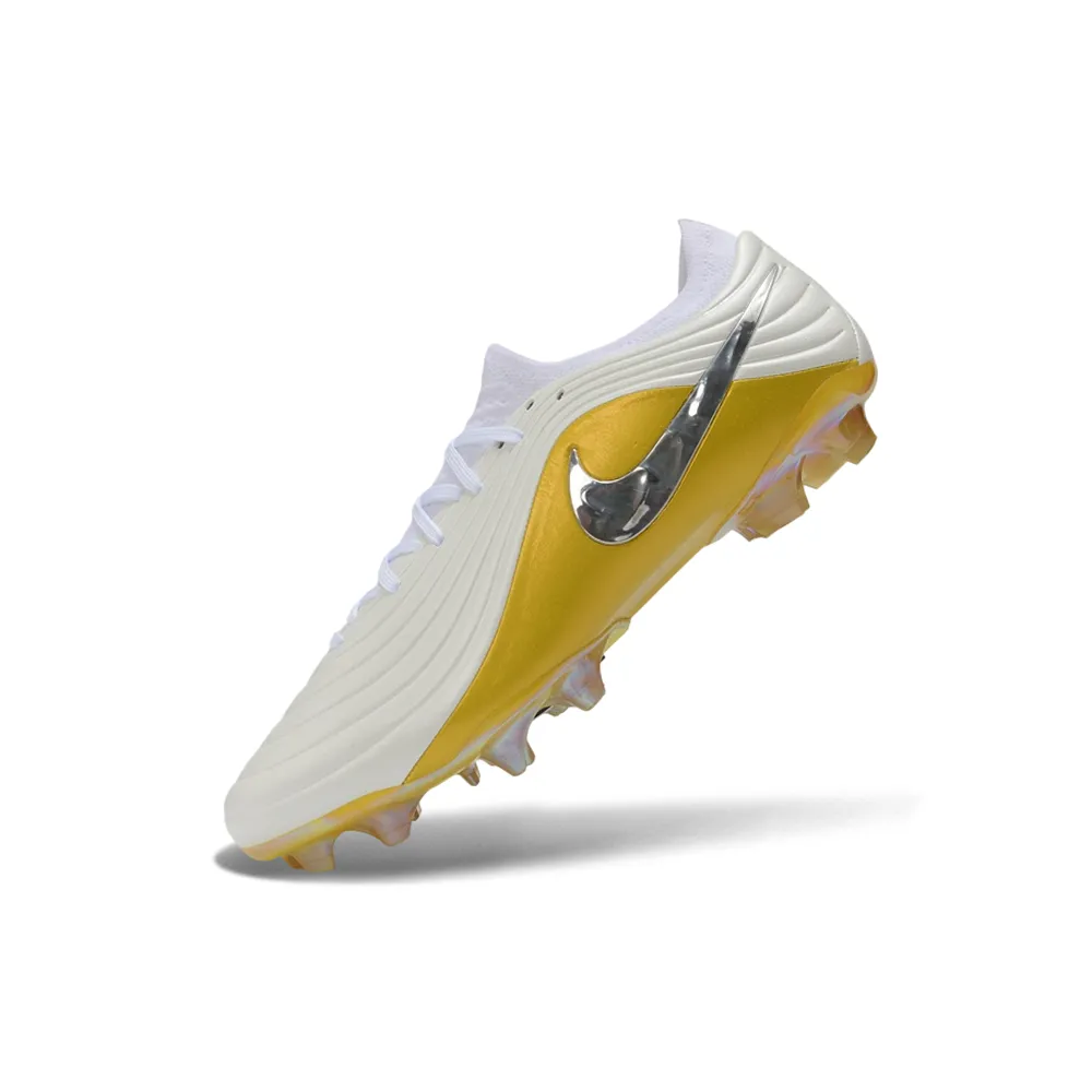 Chuteira Campo Nike Tiempo Maestro Elite FG Branco e Amarelo