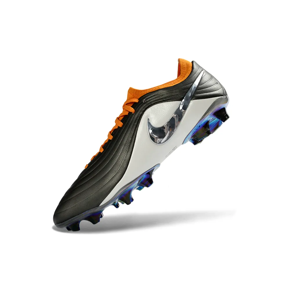 Chuteira Campo Nike Tiempo Maestro Elite FG Cinza e Amarelo