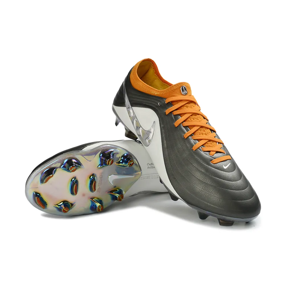 Chuteira Campo Nike Tiempo Maestro Elite FG Cinza e Amarelo