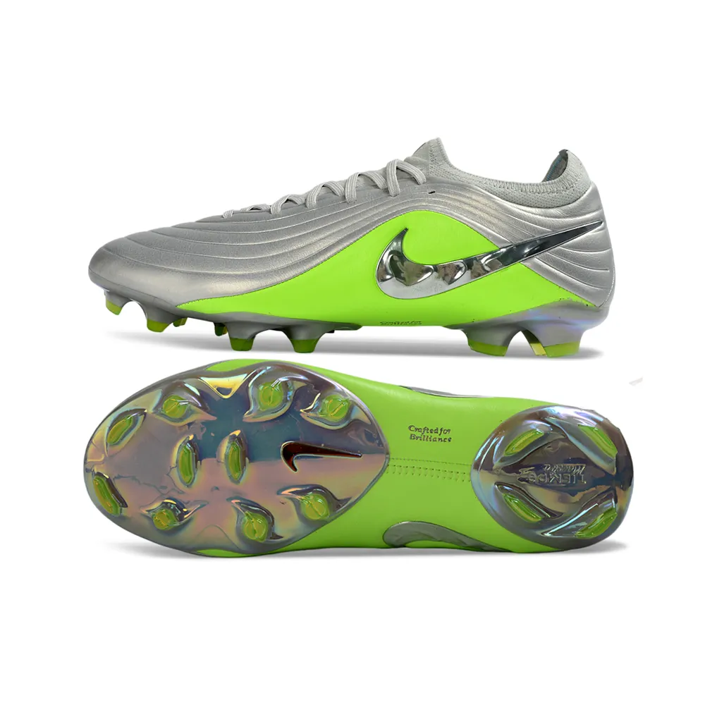 Chuteira Campo Nike Tiempo Maestro Elite FG Prata e Verde