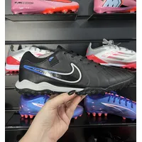 Chuteira Society Nike Tiempo Legend 10 Pro TF Preta e Azul - Pronta Entrega - imagem 1