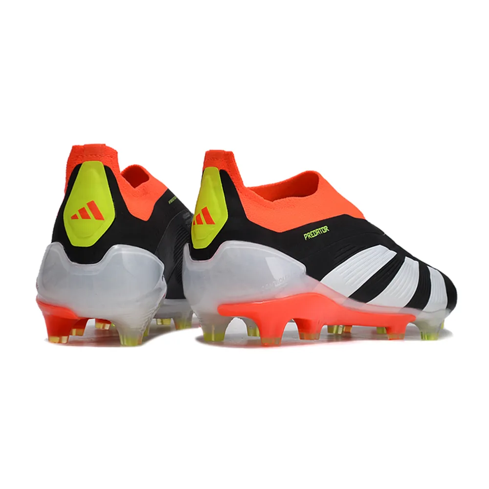 Chuteira Campo Adidas Predator LL Elite FG Preta, Laranja e Branco