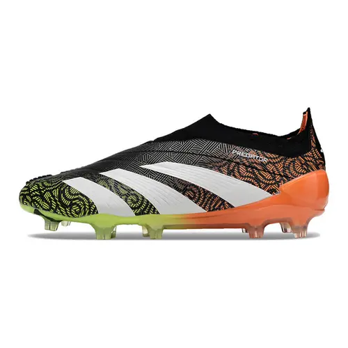 Chuteira Campo Adidas Predator LL Elite FG Preta, Laranja e Verde