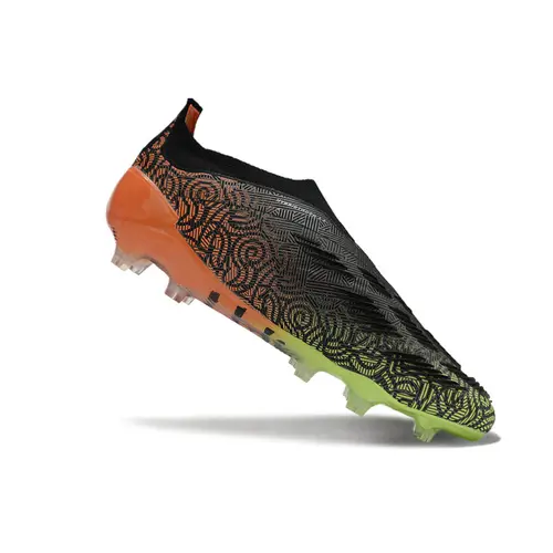 Chuteira Campo Adidas Predator LL Elite FG Preta, Laranja e Verde