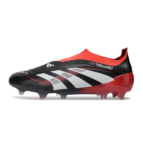 Chuteira Campo Adidas Predator LL Elite FG Preto e Vermelho - Moments