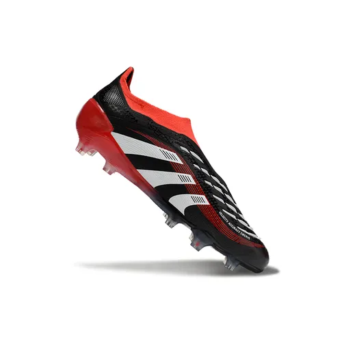 Chuteira Campo Adidas Predator LL Elite FG Preto e Vermelho - Moments