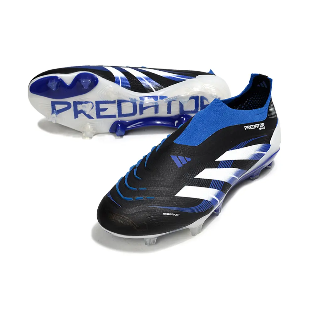 Chuteira Campo Adidas Predator LL Elite FG Preto, Azul e Branco