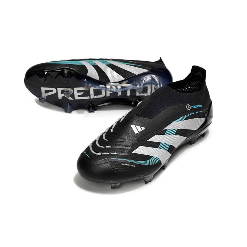 Chuteira Campo Adidas Predator LL Elite FG Preto, Branco e Azul