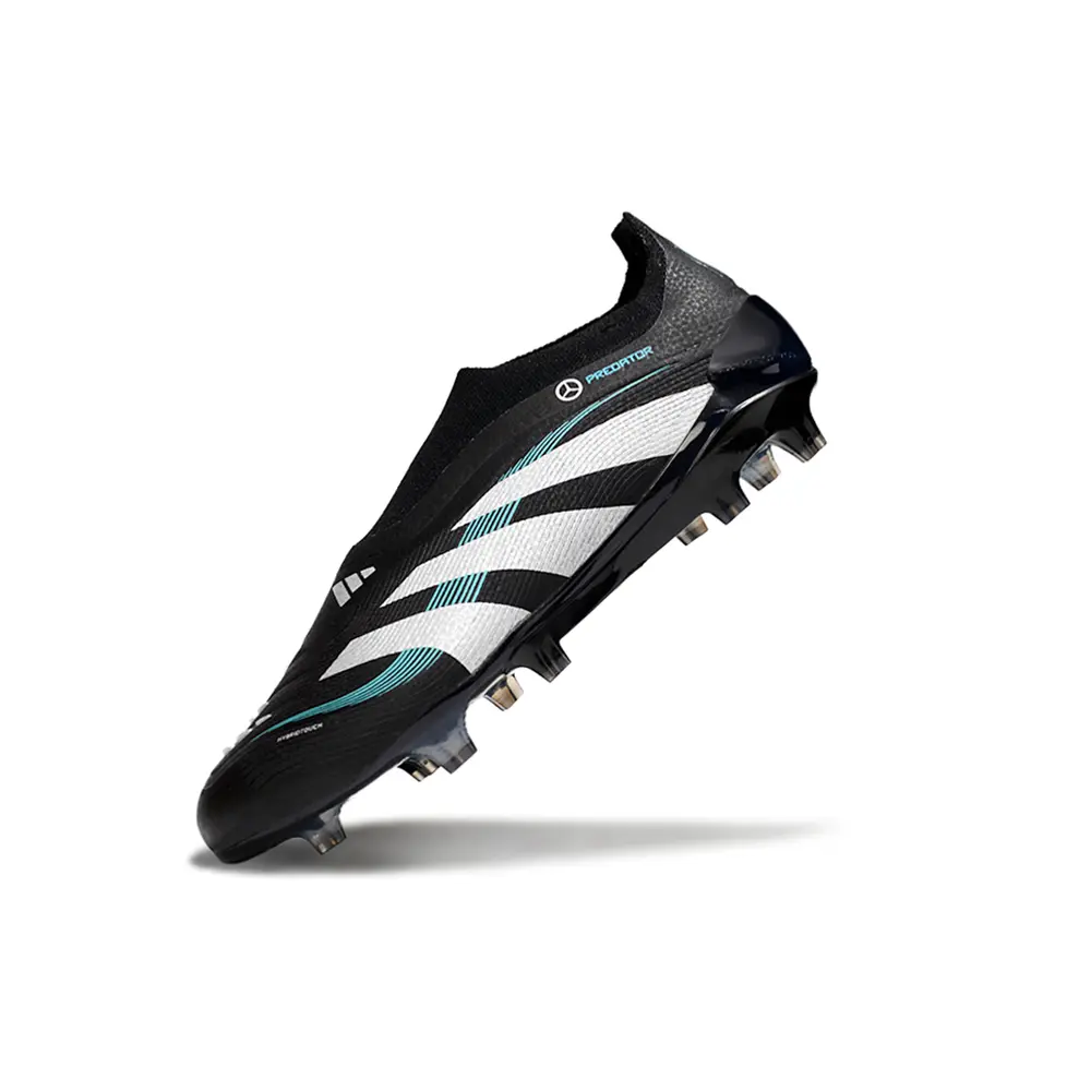 Chuteira Campo Adidas Predator LL Elite FG Preto, Branco e Azul