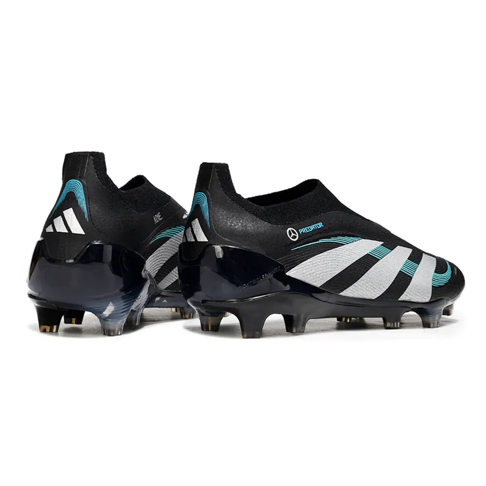 Chuteira Campo Adidas Predator LL Elite FG Preto, Branco e Azul