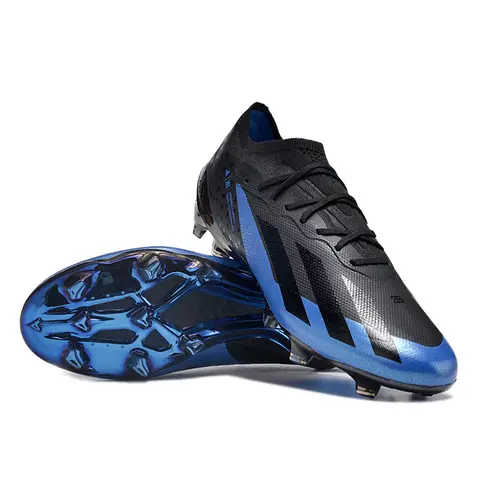 Chuteira Campo Adidas X Crazyfast.1 FG Azul e Preta - Bugatti