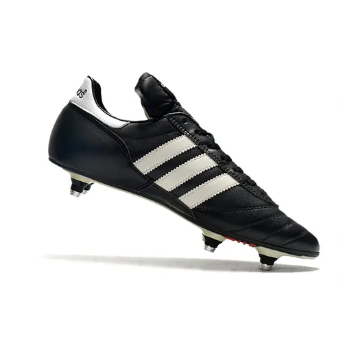Chuteira Campo Adidas Copa Mundial Team Ponta de Aluminio Preto e Branca