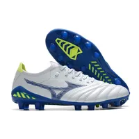 Chuteira Campo Mizuno Morelia Neo 3 FG Branca e Azul - imagem 3