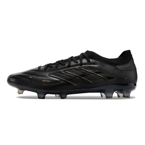 Chuteira Campo Adidas Copa Pure II + FG Preta e Dourada "Darkspark Pack"