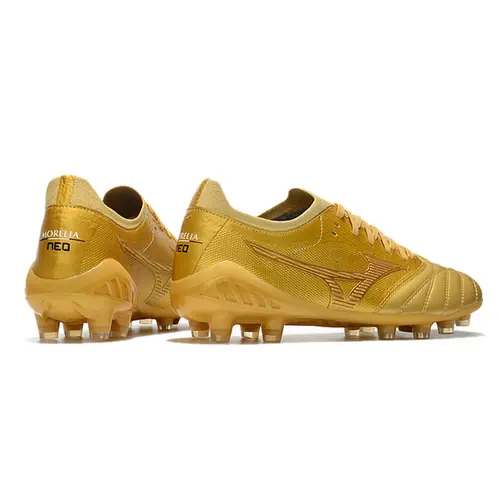 Chuteira Campo Mizuno Morelia Neo 3 FG Dourada