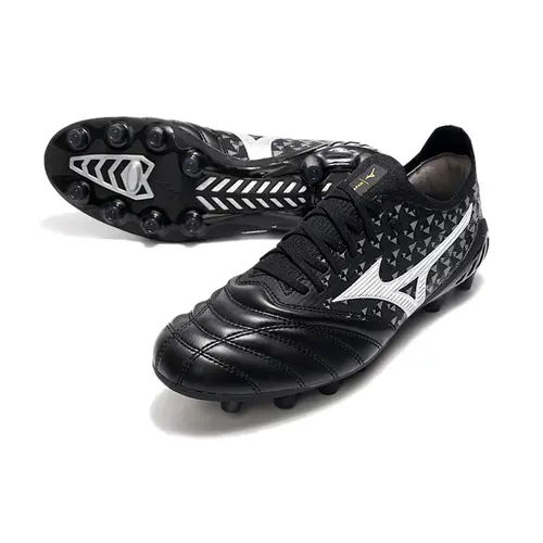 Chuteira Campo Mizuno Morelia Neo 3 FG Preta e Branca