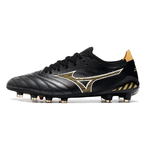 Chuteira Campo Mizuno Morelia Neo 3 FG Preta e Dourada