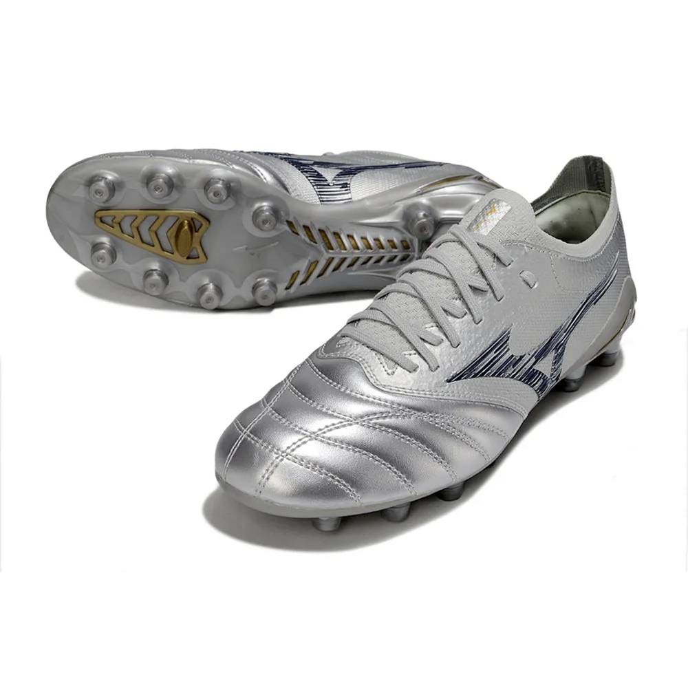 Chuteira Campo Mizuno Morelia Neo 4 Beta FG – Prata