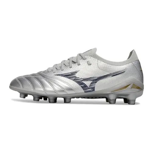 Chuteira Campo Mizuno Morelia Neo 4 Beta FG Prata