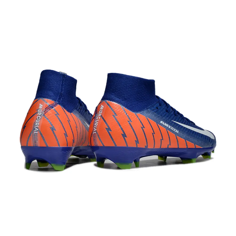 Nike Air Zoom Mercurial Superfly 10 Elite FG Azul, Verde e Laranja